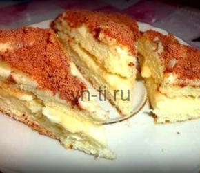 бисквитный Бисквитный торт со сгущенкой готов!