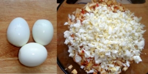 Нарезаем яйца