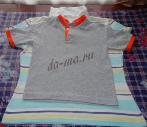 Серая детская футболка для образца