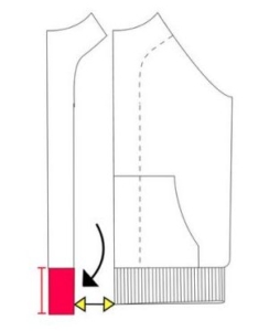 Подборт должен быть на 1 см длинее