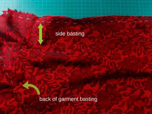 "Скользские" ткани рекомендуется сметывать вручную по обе стороны от будущего машинного шва