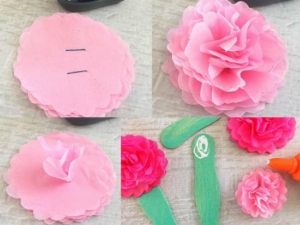 Поделка из салфеток и палочек от мороженного