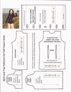 Выкройка кофточки для куклы