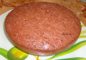 Бисквит с какао для торта