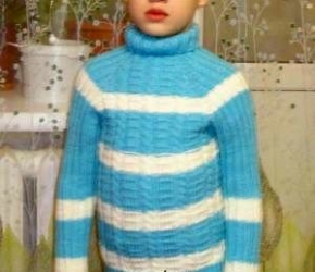 Свитер спицами для мальчика