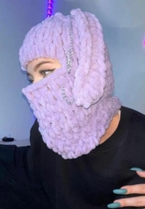 Балаклавы из плюшевой пряжи с ушками