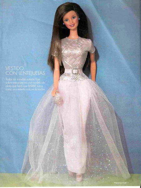 Облегающее платье для куклы