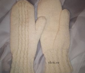 Как связать варежки с индийским клином