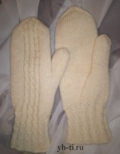 Варежки с индийским клином готовы (на фото еще без ВТО)