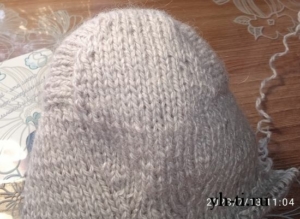 На этом следке пятка связана "круглая"