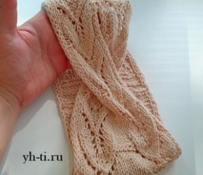 Повязка спицами из хлопка