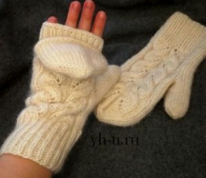 Митенки- варежки с индийским клином