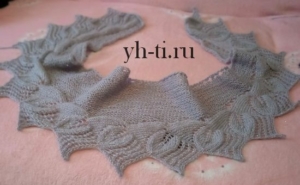 Как связать бактус спицами с ажурной каймой