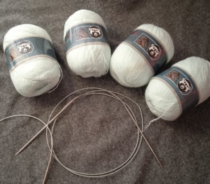 Пряжа "Пух норки" и спицы №3