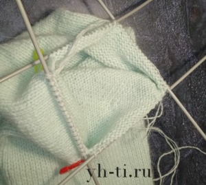 Переносим вязание на чулочные спицы