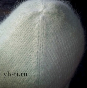 Шапка с красивой макушкой спицами мастер-класс