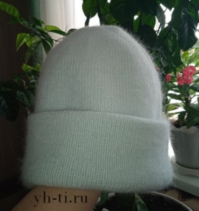 Простая и красивая шапка из пуха норкиф