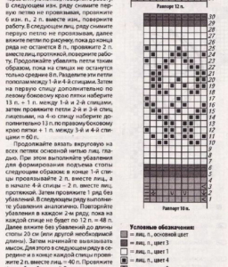 носки с сердечками: схема