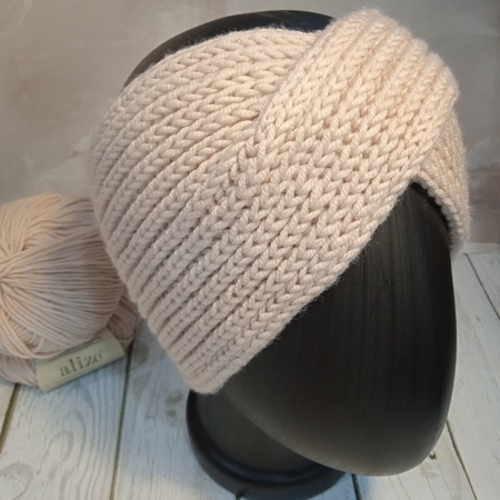 Как связать повязку на голову