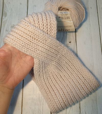 Как связать повязку на голову