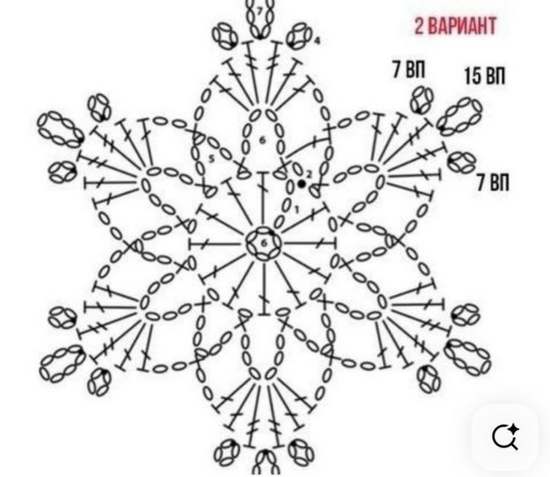 Схемы снежинок крючком