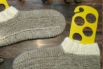 Следки-тапочки спицами: как связать