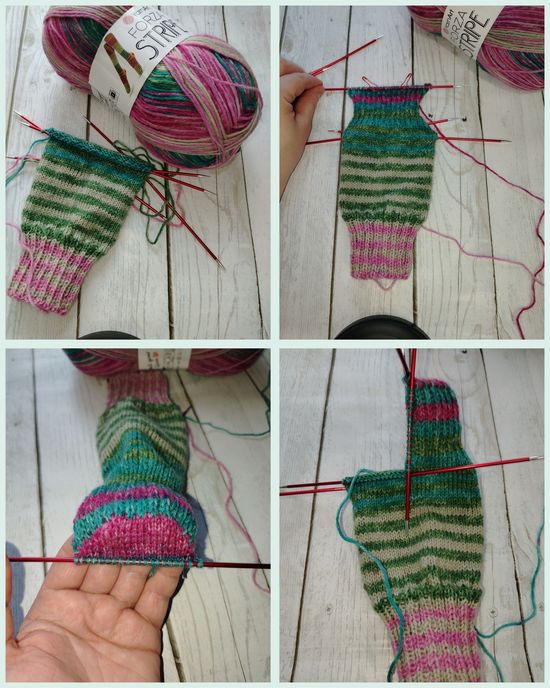 Как вязать круглую пятку (подкову)