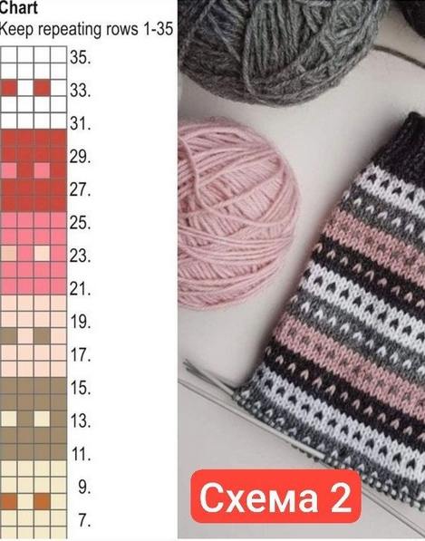 Схема жаккарда для носков